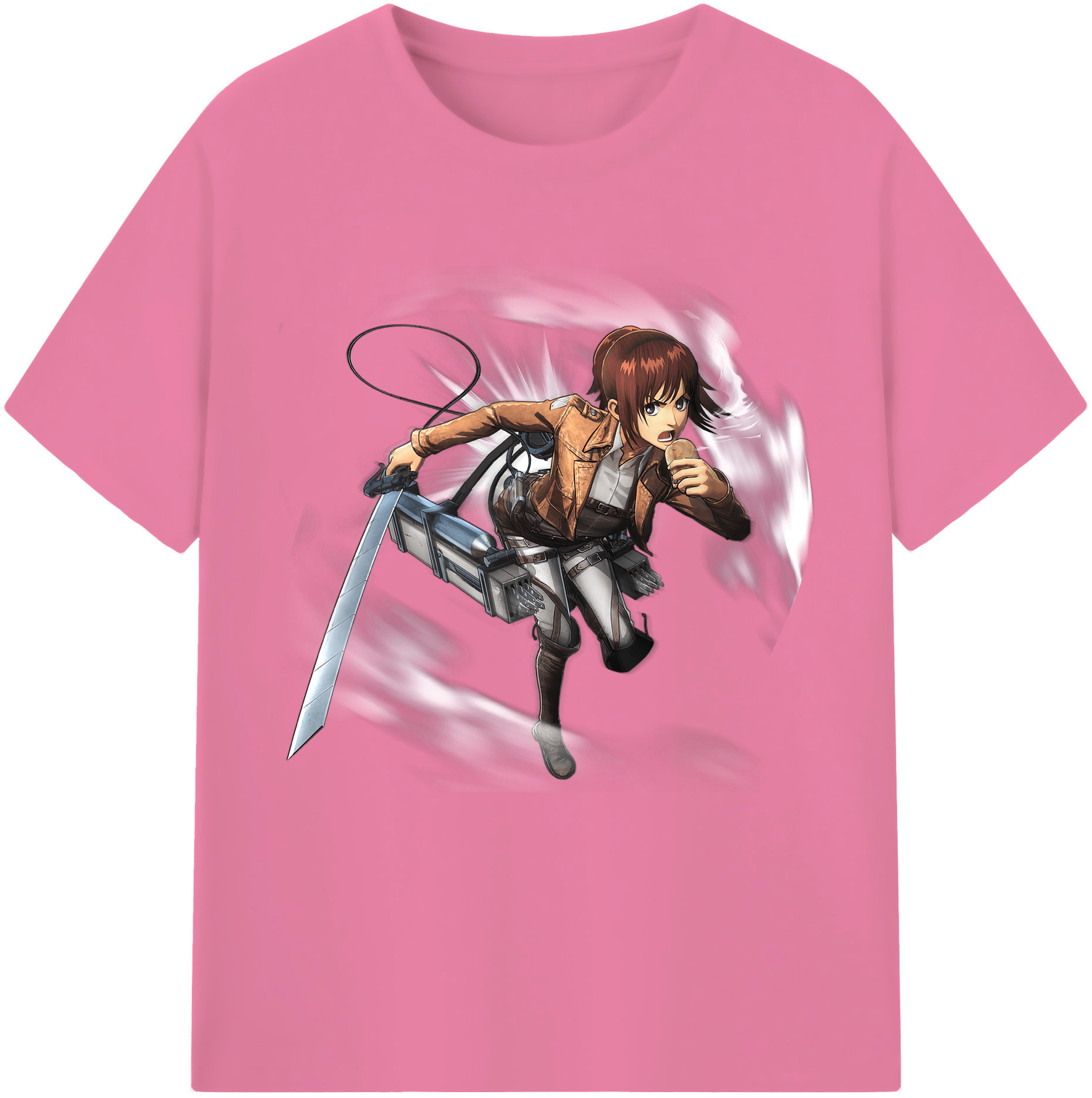 （画像用） 進撃の巨人 サシャ·ブラウス Attack on Titan Sasha Blaus 綿100％半袖Tシャツ（フロントプリント）